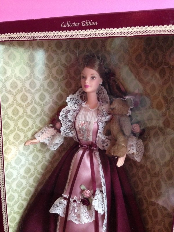 victorian barbie with cedric bear